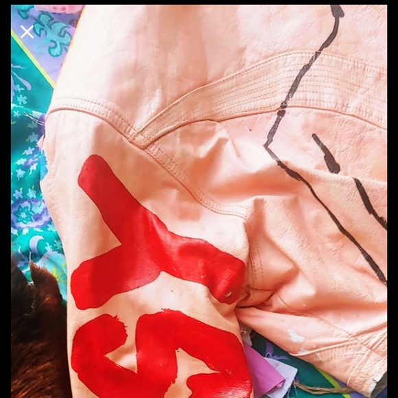 VTG handpainted leather jacket - Picture 14 of 16